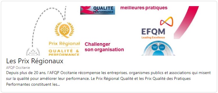 Les Prix Régionaux de l'AFQP Occitanie